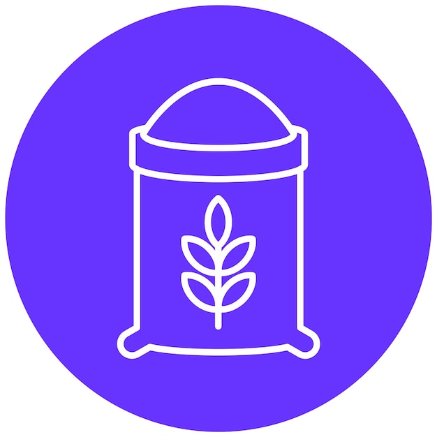 Estilo del icono de la harina de diseño vectorial