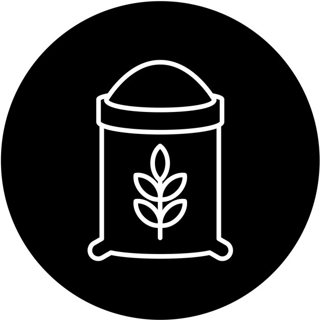 Estilo del icono de la harina de diseño vectorial