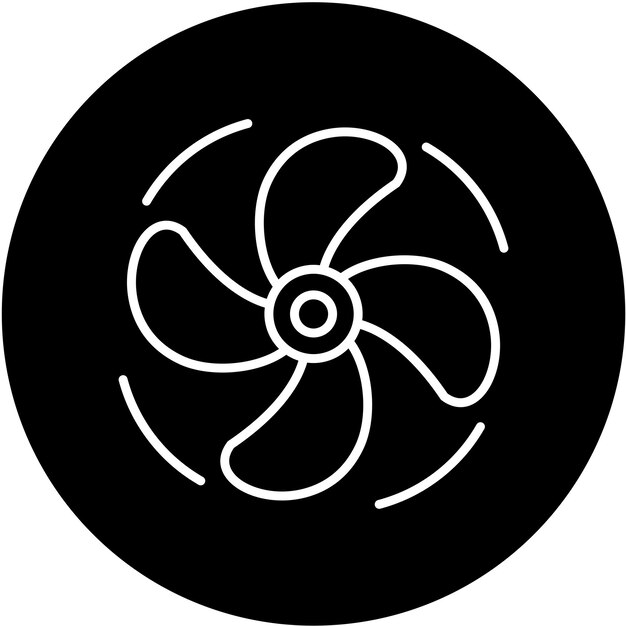 Estilo del icono de la hélice de diseño vectorial