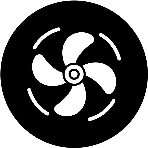 Estilo del icono de la hélice de diseño vectorial