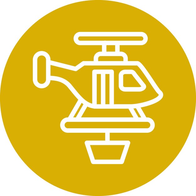 Estilo del icono del helicóptero de bomberos