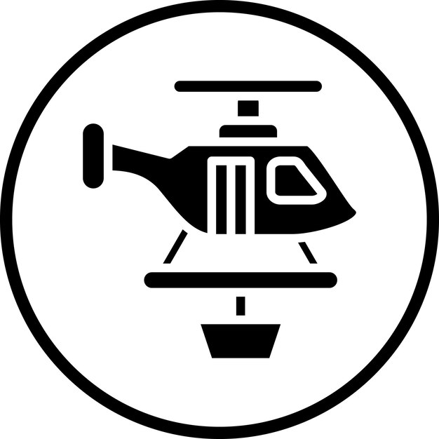 Estilo del icono del helicóptero de bomberos