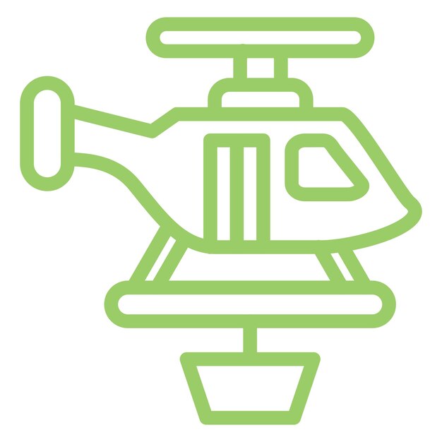 Estilo del icono del helicóptero de bomberos