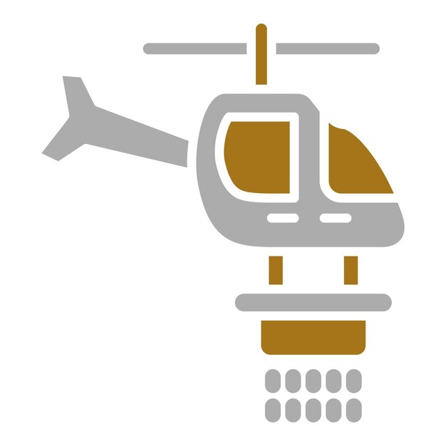 Estilo del icono del helicóptero de bomberos