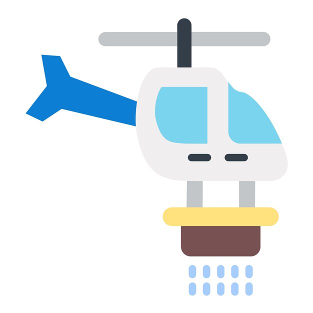 Estilo del icono del helicóptero de bomberos