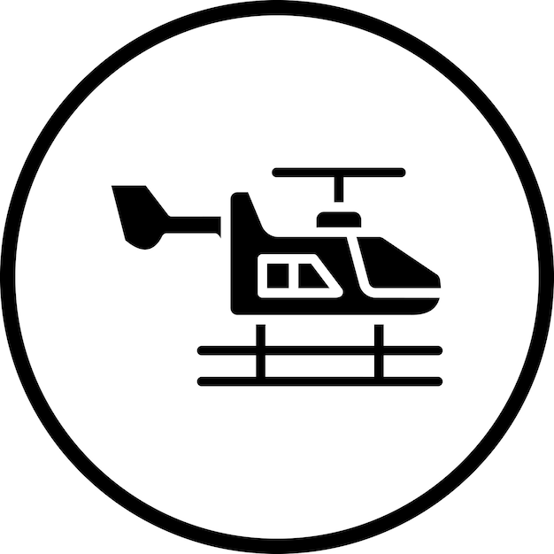 Estilo de icono de helicóptero de diseño vectorial