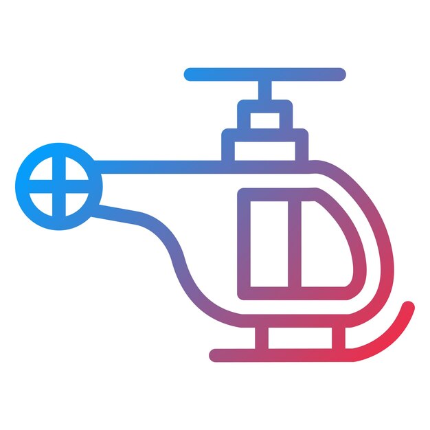 Estilo de icono de helicóptero de diseño vectorial