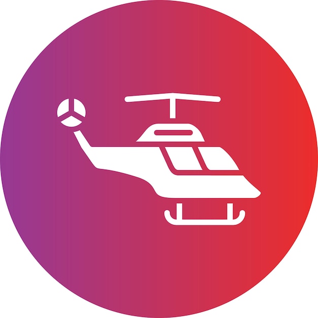 Estilo de icono de helicóptero de diseño vectorial