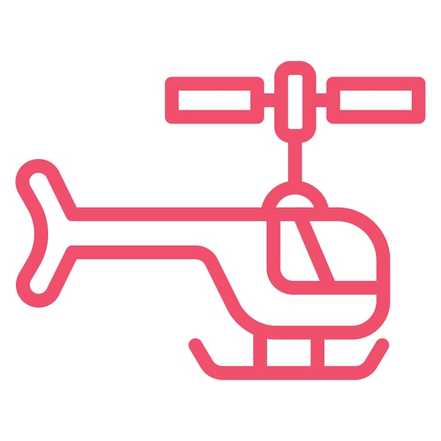 Estilo de icono de helicóptero de diseño vectorial