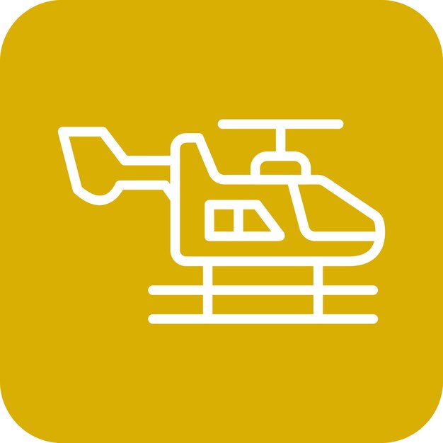 Estilo de icono de helicóptero de diseño vectorial