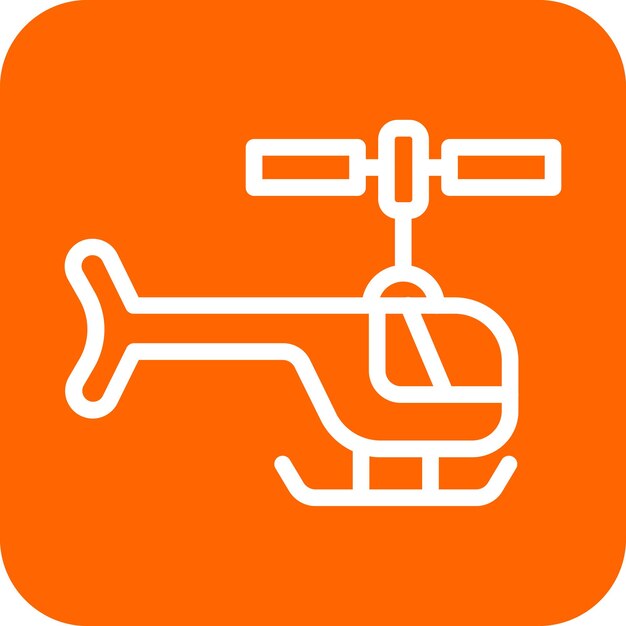 Estilo de icono de helicóptero de diseño vectorial