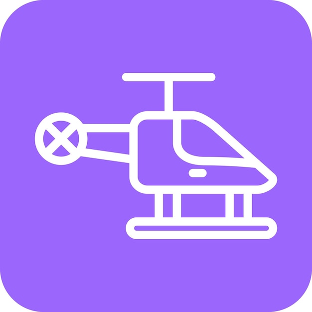 Estilo de icono de helicóptero de diseño vectorial