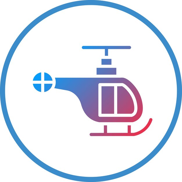 Estilo de icono de helicóptero de diseño vectorial