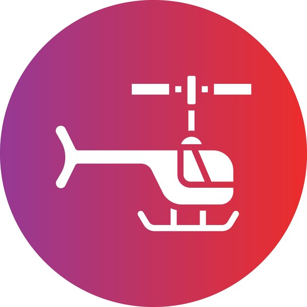 Estilo de icono de helicóptero de diseño vectorial