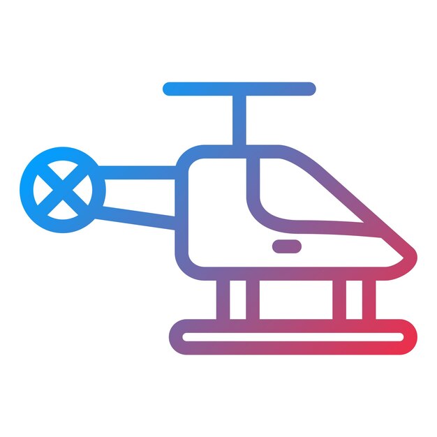 Estilo de icono de helicóptero de diseño vectorial