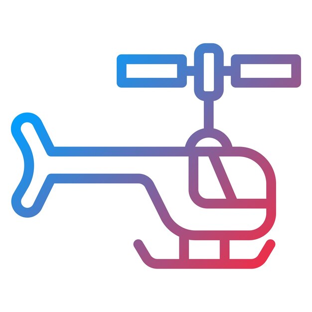 Estilo de icono de helicóptero de diseño vectorial