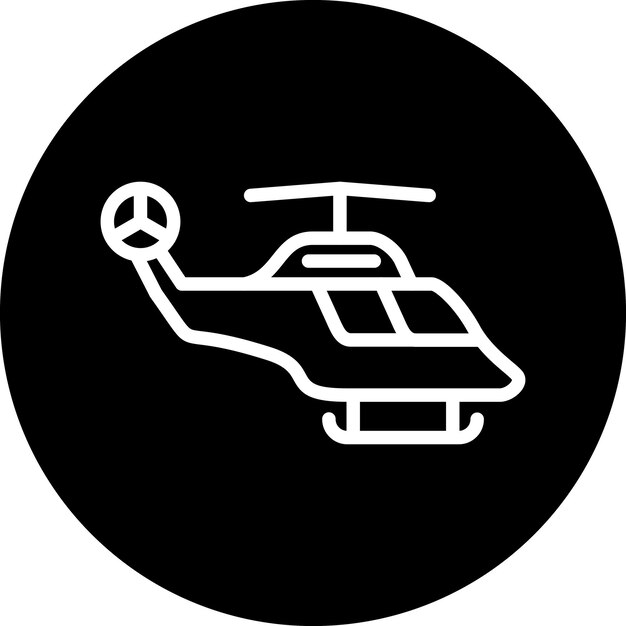 Estilo de icono de helicóptero de diseño vectorial
