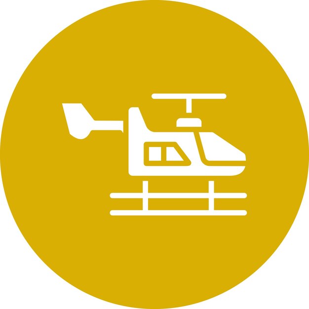 Estilo de icono de helicóptero de diseño vectorial