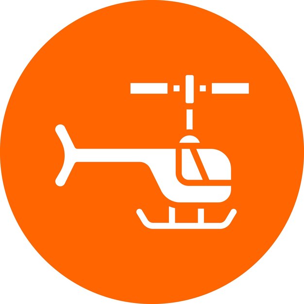 Estilo de icono de helicóptero de diseño vectorial