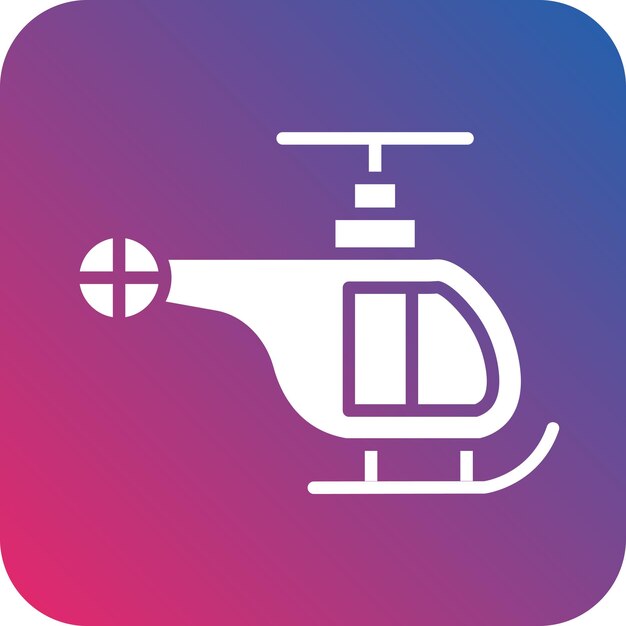 Estilo de icono de helicóptero de diseño vectorial