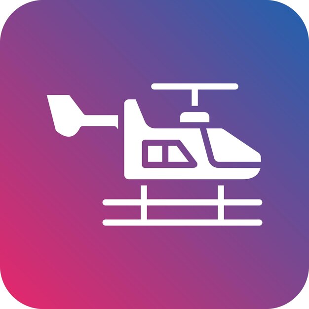 Estilo de icono de helicóptero de diseño vectorial