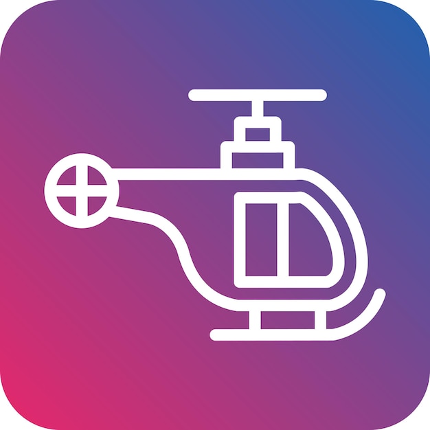 Estilo de icono de helicóptero de diseño vectorial