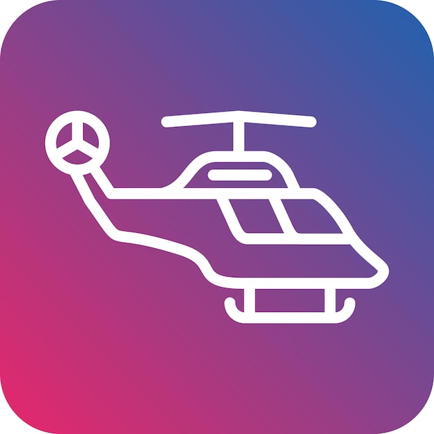 Estilo de icono de helicóptero de diseño vectorial