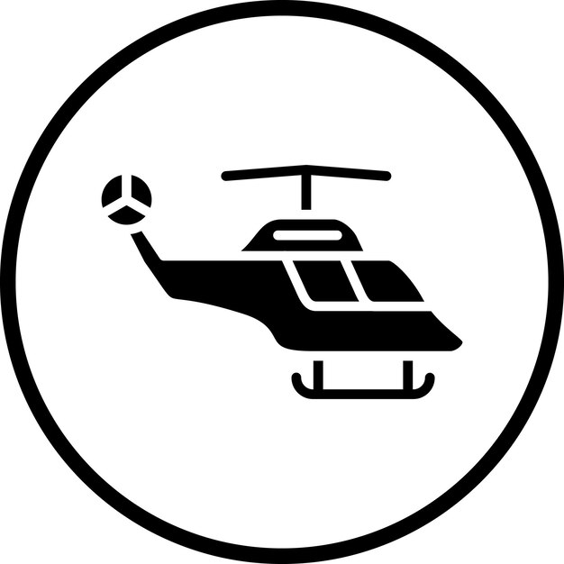 Estilo de icono de helicóptero de diseño vectorial
