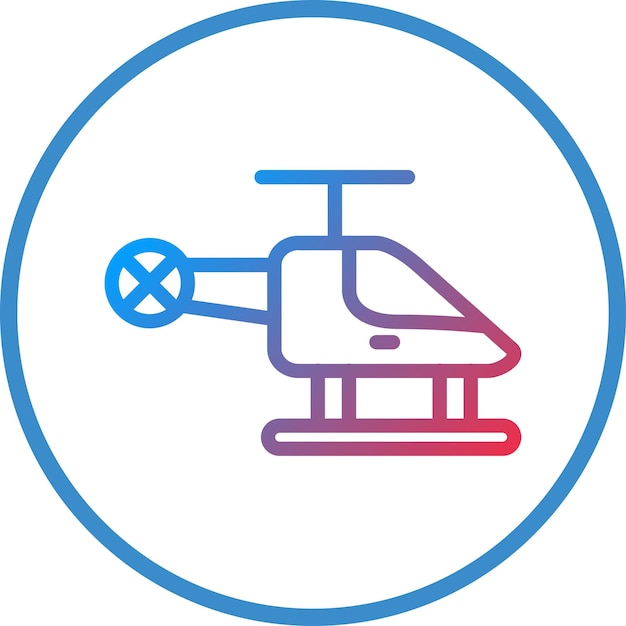 Estilo de icono de helicóptero de diseño vectorial
