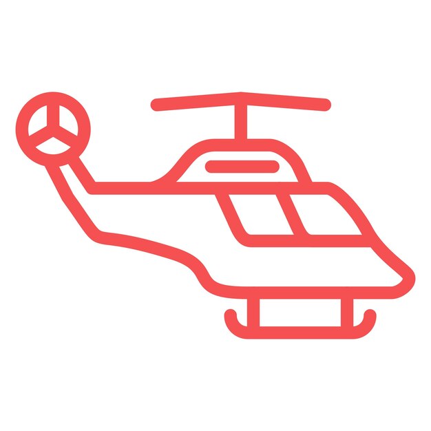 Estilo de icono de helicóptero de diseño vectorial