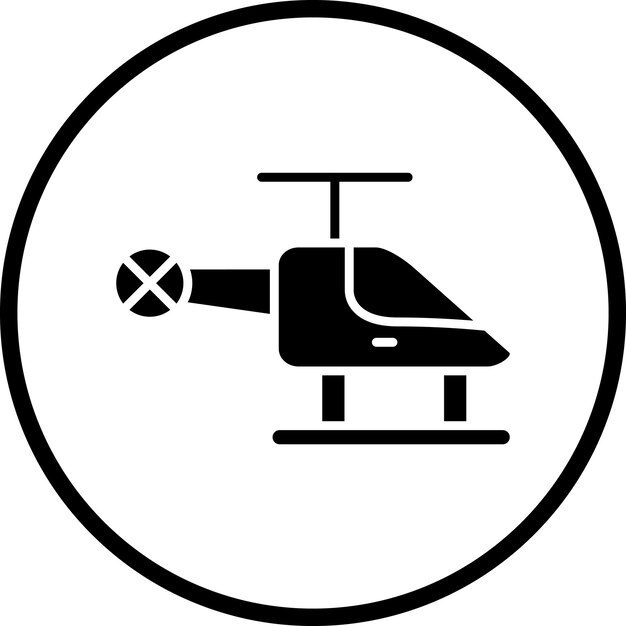Estilo de icono de helicóptero de diseño vectorial