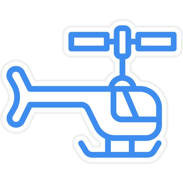 Estilo de icono de helicóptero de diseño vectorial