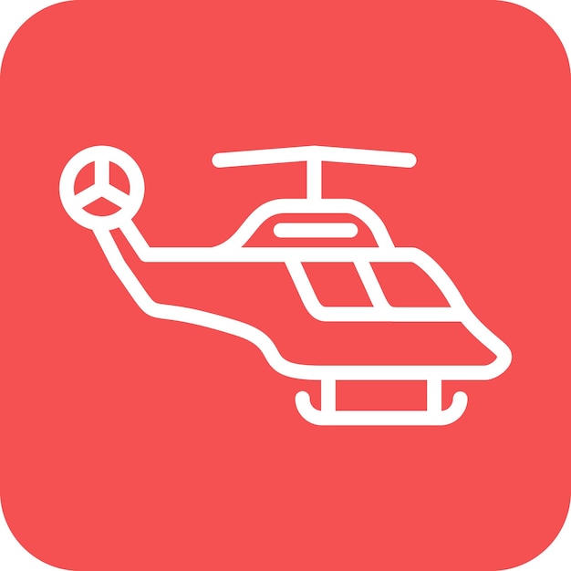 Estilo de icono de helicóptero de diseño vectorial