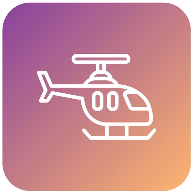 Estilo de icono de helicóptero de diseño vectorial