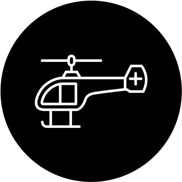 Estilo de icono de helicóptero de diseño vectorial