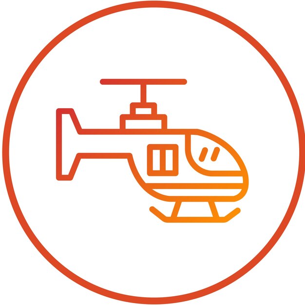 Estilo de icono de helicóptero de diseño vectorial