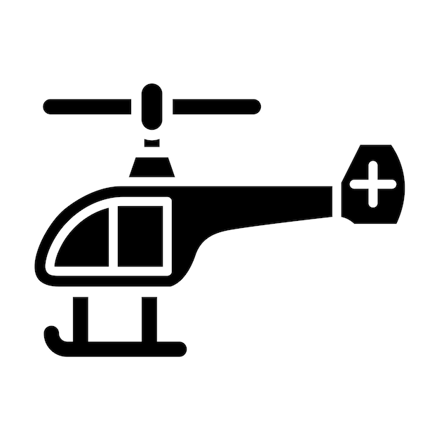 Estilo de icono de helicóptero de diseño vectorial