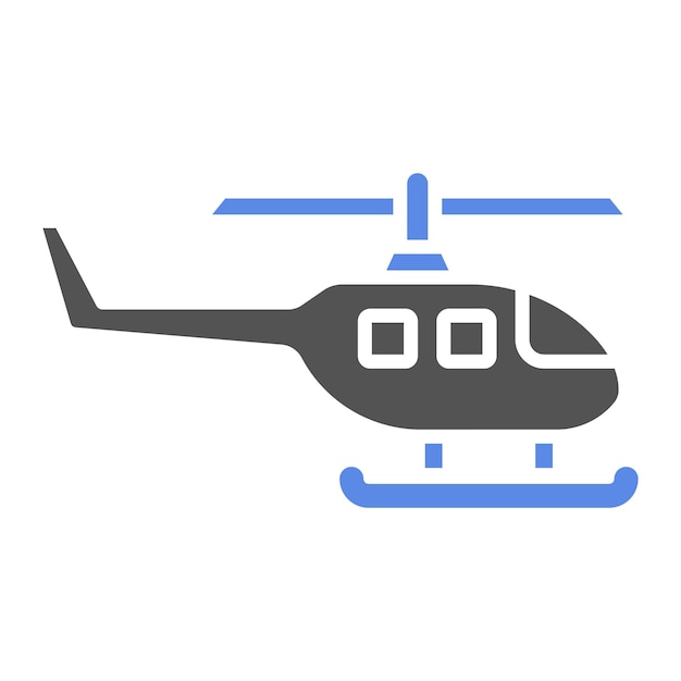 Estilo de icono de helicóptero de diseño vectorial