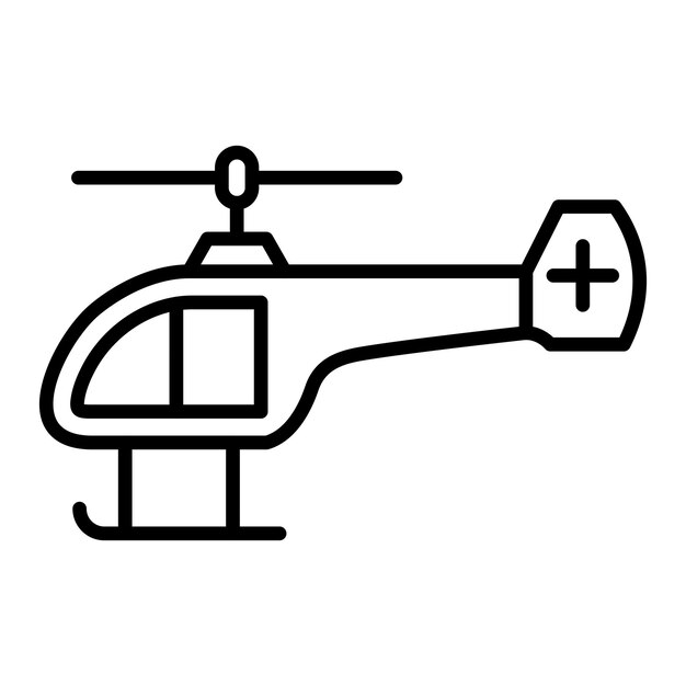 Estilo de icono de helicóptero de diseño vectorial