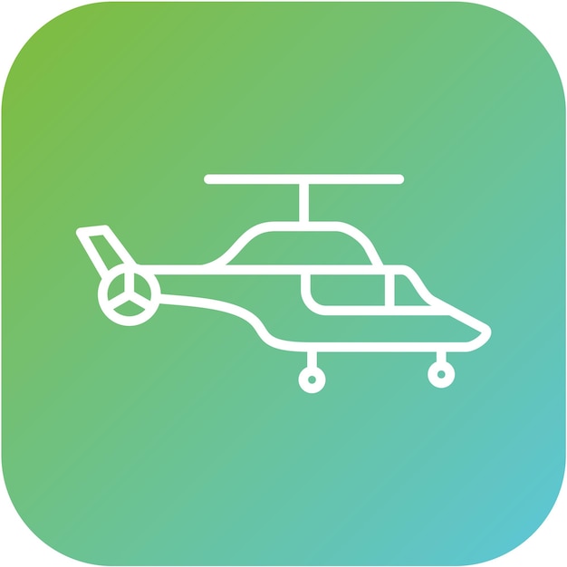 Estilo de icono de helicóptero de diseño vectorial