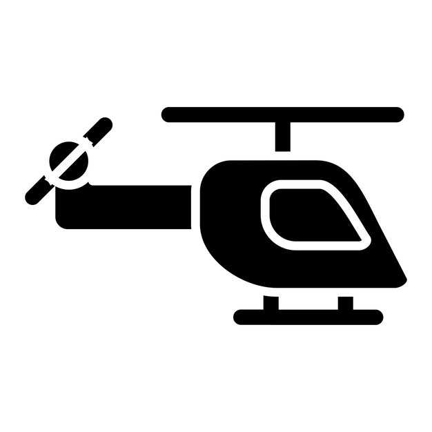 Estilo de icono de helicóptero de diseño vectorial