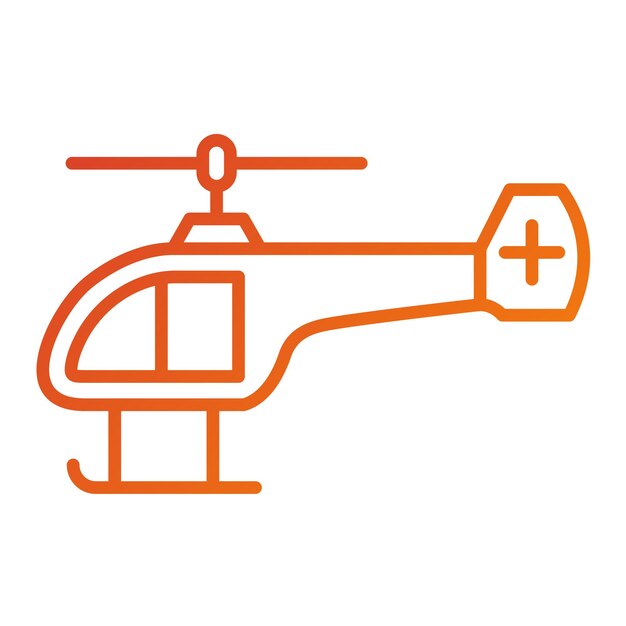 Estilo de icono de helicóptero de diseño vectorial