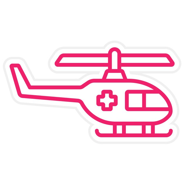 Estilo de icono de helicóptero de diseño vectorial