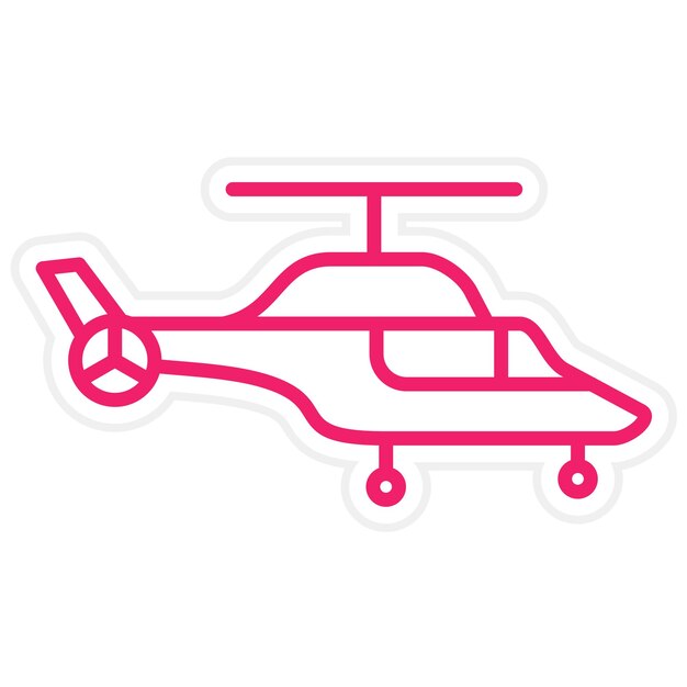Estilo de icono de helicóptero de diseño vectorial