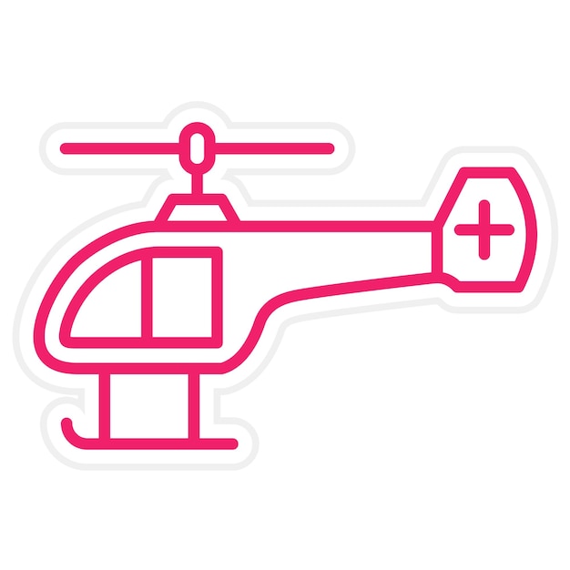 Estilo de icono de helicóptero de diseño vectorial