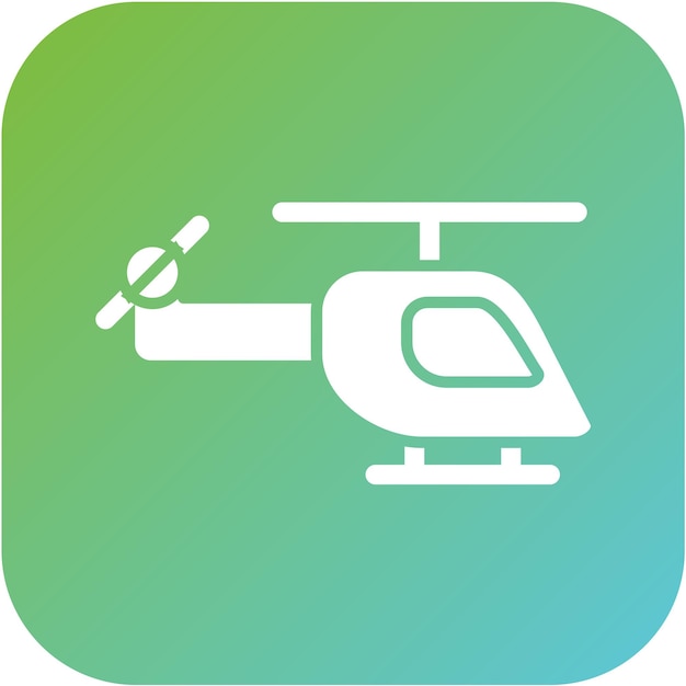 Estilo de icono de helicóptero de diseño vectorial