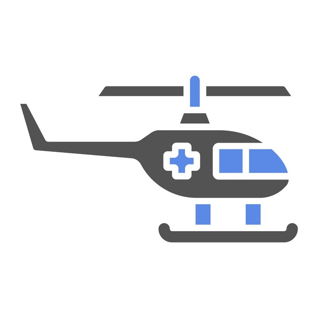 Vector estilo de icono de helicóptero de diseño vectorial