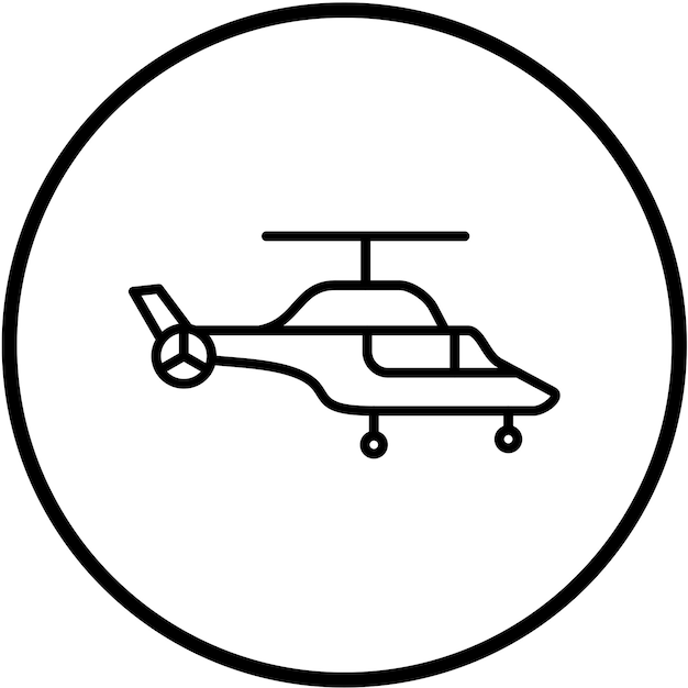 Estilo de icono de helicóptero de diseño vectorial