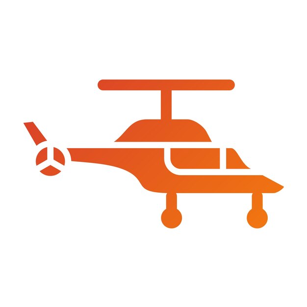 Estilo de icono de helicóptero de diseño vectorial