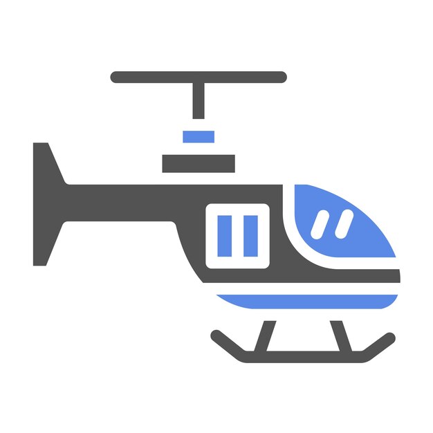 Estilo de icono de helicóptero de diseño vectorial
